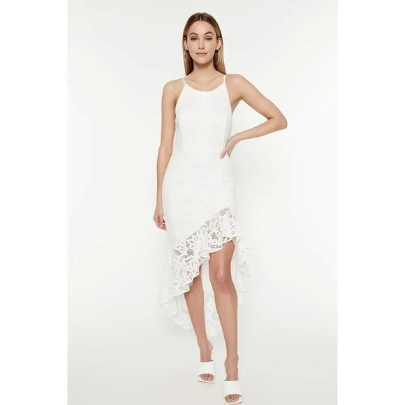 Bardot Rocco Lace Midi Dress Peach Size 6 NWT - Picture 1 of 13